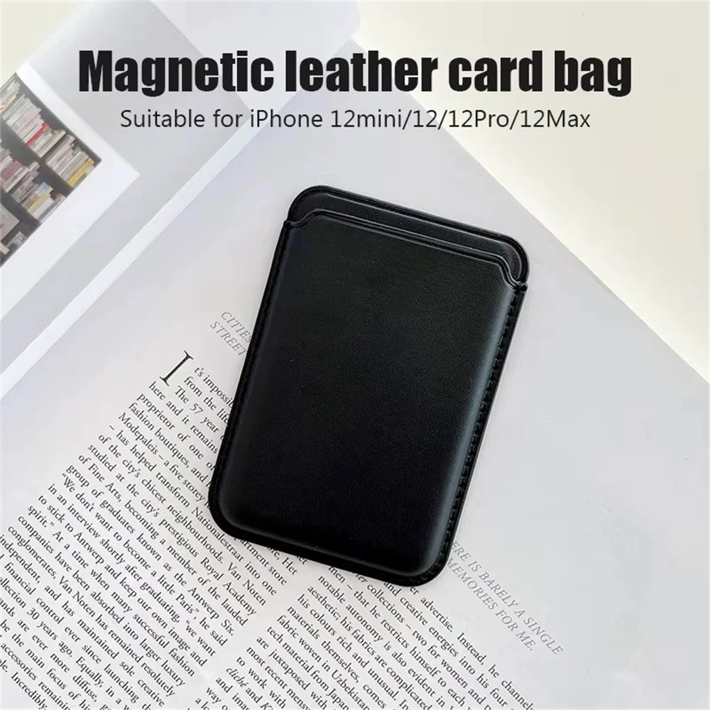 Magnetic Leather Wallet Case for iPhone 15Pro 14 13 16 Pro Max Magsafe Card Holder Luxury Phone Cover Protective Bag Accessories