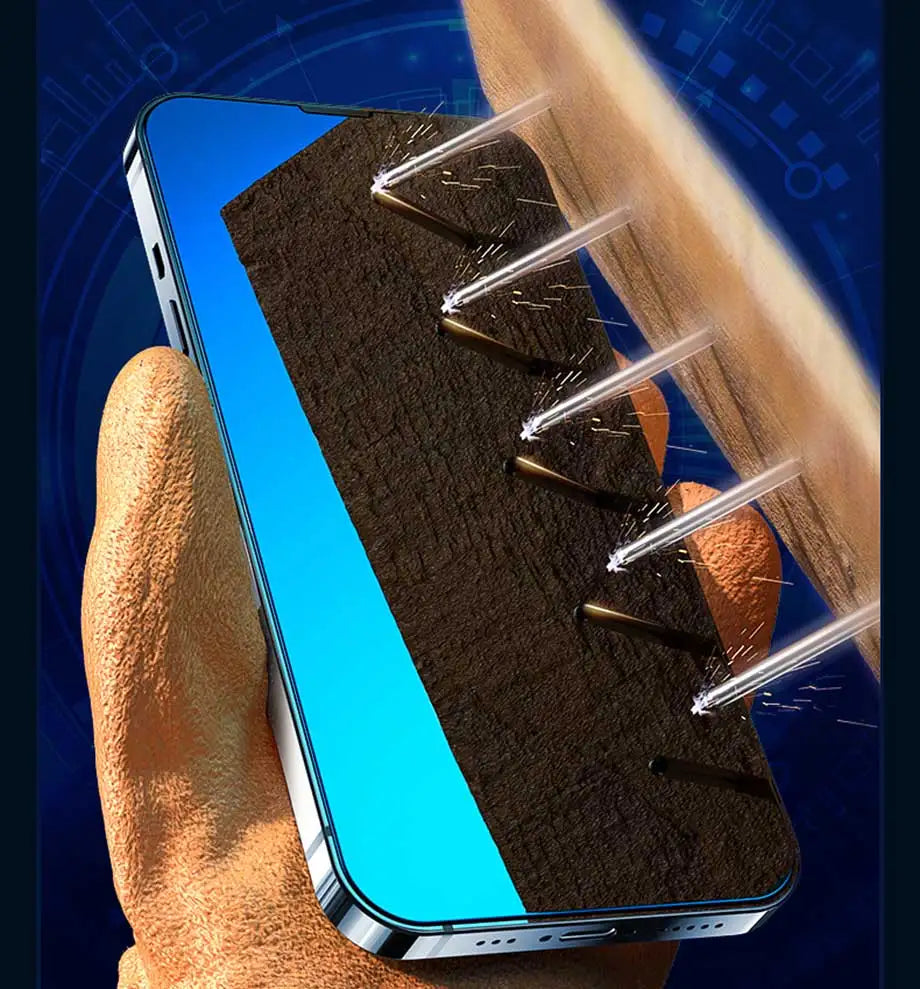NNBILI 4PCS Tempered Glass for iPhone 11 12 13 14 15 16 Pro XR X XS Max Screen Protector on for iPhone 12 13 Mini 7 8 Plus Glass