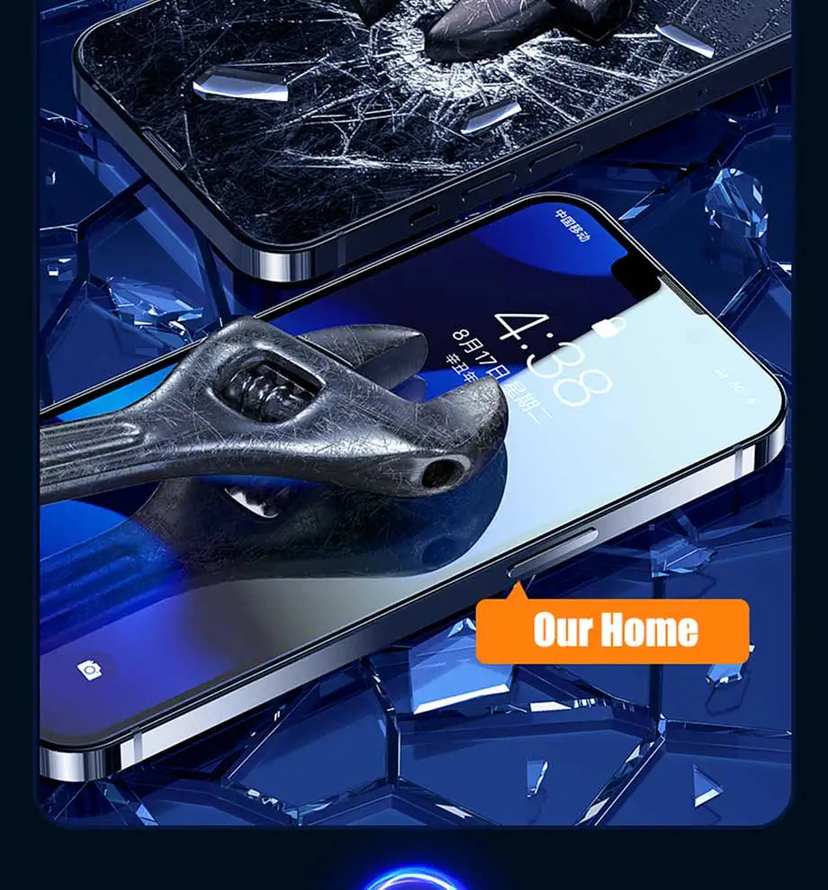 NNBILI 4PCS Tempered Glass for iPhone 11 12 13 14 15 16 Pro XR X XS Max Screen Protector on for iPhone 12 13 Mini 7 8 Plus Glass
